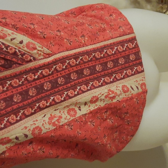 Lucky Brand Wrap Boho Top - Picture 2 of 13